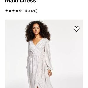 Guess faux wrap metallic dress